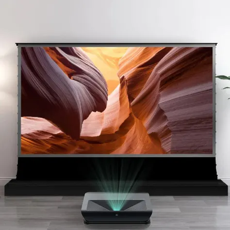 AWOL Vision LTV-3500 Pro Plus 92”-120” VIVIDSTORM Floor Rising Screen Bundle