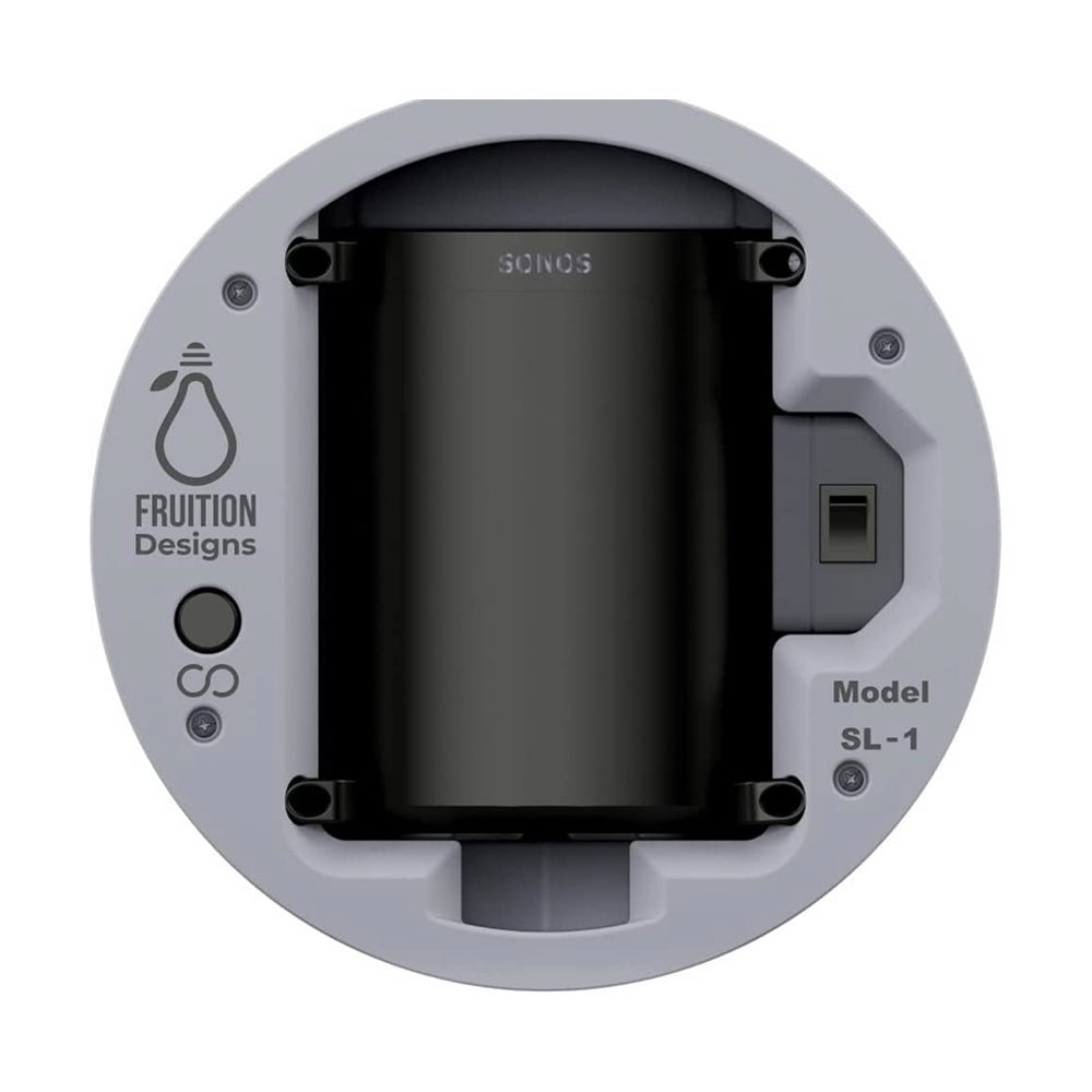 Sonos One Enclosure by Fruition Designs – Play:1, One, & SL Compatible w/ Circular Grille Cover