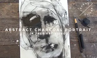 Abstract Charcoal Portrait with Jeanne Oliver